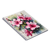 Azalea - Waterverf bloemen Notitieboek (Rechterzijde)