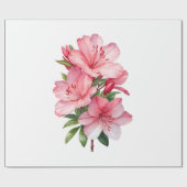 Azalea waterverf schilderij cadeaupapier (Vlak)