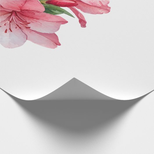 Azalea waterverf schilderij cadeaupapier (Hoek)
