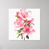 Azalea waterverf schilderij canvas afdruk (Voorkant)