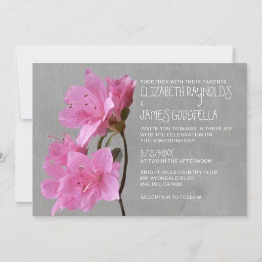 Azalea Wedding Invitations Kaart (Voorkant)
