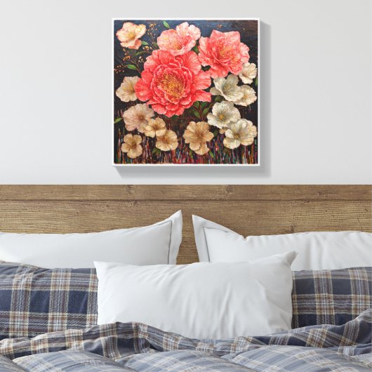azaleas canvas afdruk (Insitu (Slaapkamer))
