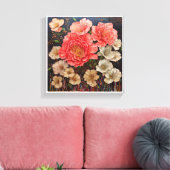 azaleas canvas afdruk (Insitu (Woonkamer))