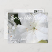 Azaleas Floral Wedding Save the Date Briefkaart 4 (Voorkant / Achterkant)