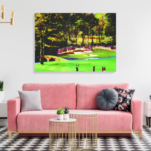 Azalea's op de 12e op Canvas Replica (Insitu (Woonkamer))