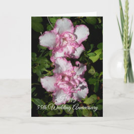 Azaleas Personalized 55th Wedding Jubileum Kaart