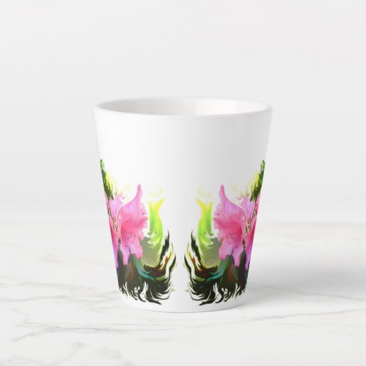 Azaleatbloem Latte Mok (Voorkant)