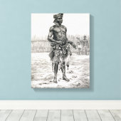 Azandeh Binsa of Witch Doctor Canvas Afdruk (Insitu (Houten vloer))