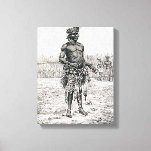 Azandeh Binsa of Witch Doctor Canvas Afdruk (Voorkant)