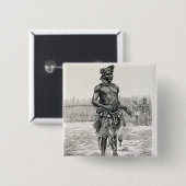 Azandeh Binsa of Witch Doctor Vierkante Button 5,1 Cm (Voorkant /achterkant)