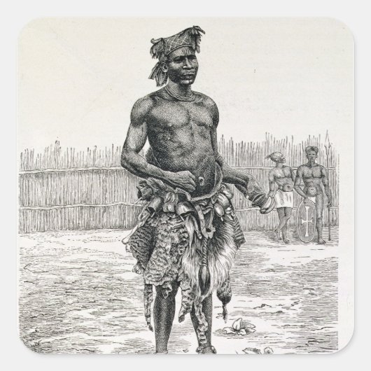 Azandeh Binsa of Witch Doctor Vierkante Sticker (Voorkant)
