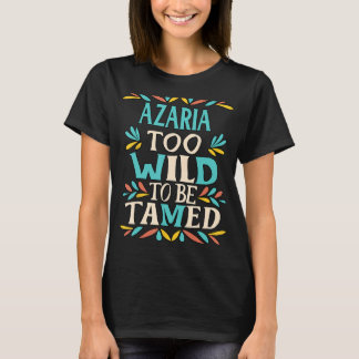 AZARIA Naam Schattige Retro Meisjes Wildflower AZA T-shirt