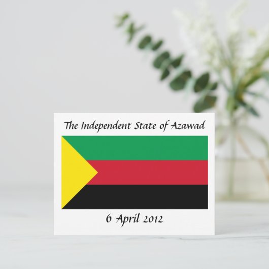 Azawad Flag Briefkaart (Staand voorkant)