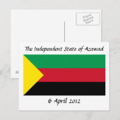 Azawad Flag Briefkaart (Voorkant / Achterkant)