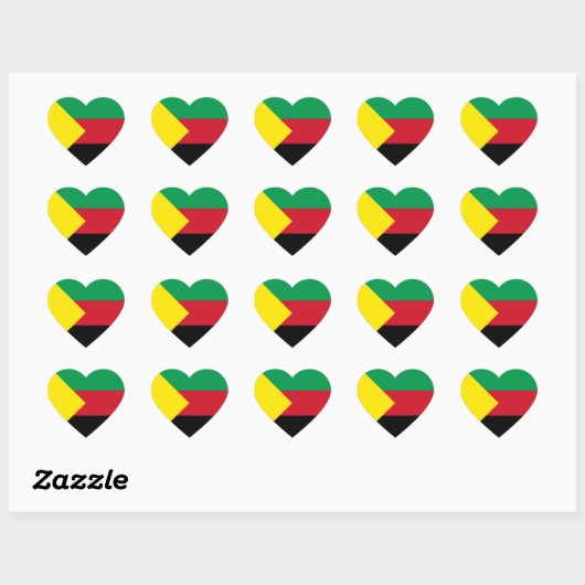 Azawad Flag Hart Sticker (Vel)
