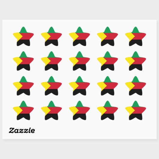 Azawad Flag Ster Sticker (Vel)
