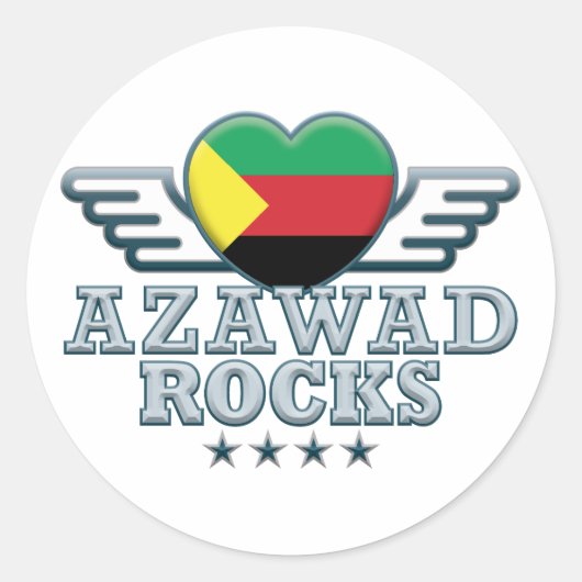 Azawad Rocks v2 Ronde Sticker (Voorkant)
