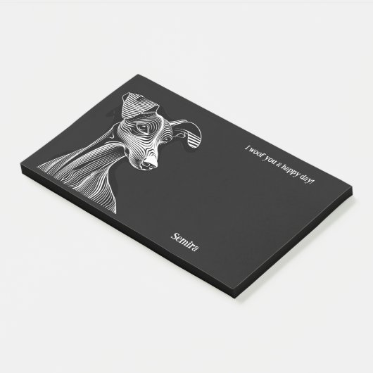 Azawakh Abstract Art Dog Naam Post-it® Notes (Schuin)