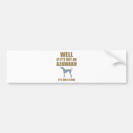 Azawakh Bumpersticker (Voorkant)