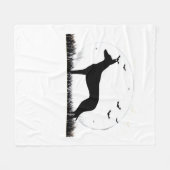 Azawakh Dog - Halloween Moon Silhouette Classic T- Fleece Deken (Voorkant (Horizontaal))