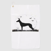Azawakh Dog - Halloween Moon Silhouette Classic T- Golfhanddoek (Voorkant)