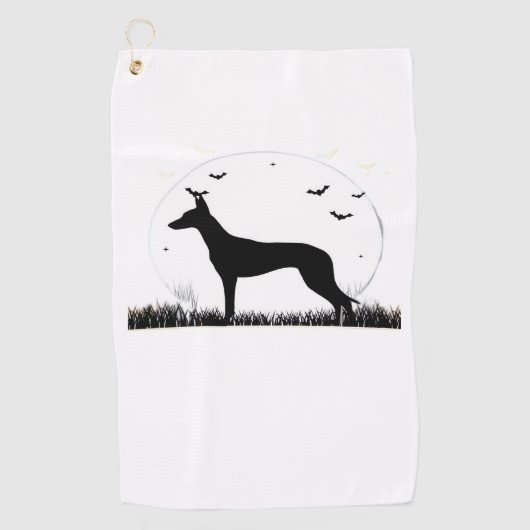 Azawakh Dog - Halloween Moon Silhouette Classic T- Golfhanddoek (Voorkant)