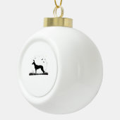Azawakh Dog - Halloween Moon Silhouette Classic T- Keramische Bal Ornament (Rechts)