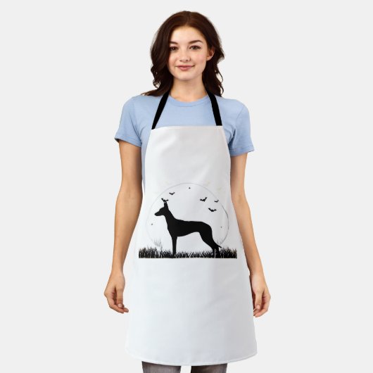 Azawakh Dog - Halloween Moon Silhouette Classic T- Schort (Gedragen)