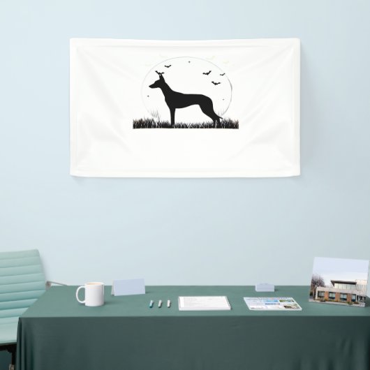 Azawakh Dog - Halloween Moon Silhouette Classic T- Spandoek (Beurs)