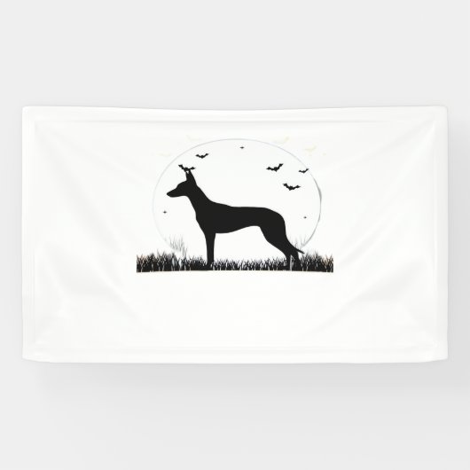 Azawakh Dog - Halloween Moon Silhouette Classic T- Spandoek (Horizontaal)