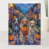 Azawakh Honden Trick-or-Treating Halloween Kostuum Kaart (Voorkant)