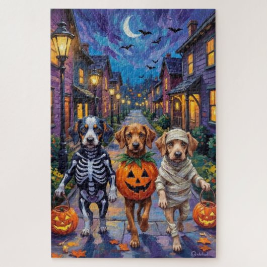 Azawakh Honden Trick-or-Treating Halloween Kostuum Legpuzzel (Verticaal)