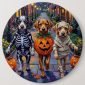 Azawakh Honden Trick-or-Treating Halloween Kostuum Ronde Button 6,0 Cm (Voorkant)