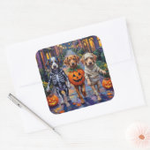 Azawakh Honden Trick-or-Treating Halloween Kostuum Vierkante Sticker (Envelop)