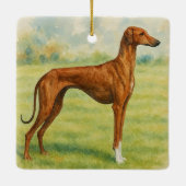 Azawakh Keramisch Ornament (Achterkant)