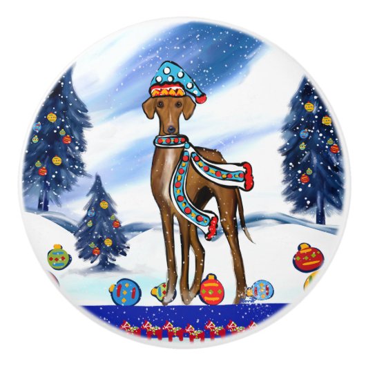 AZAWAKH KERAMISCHE KNOP (Voorkant)