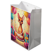 Azawakh verjaardagsfeest medium cadeauzakje (Achterkant Gekanteld)