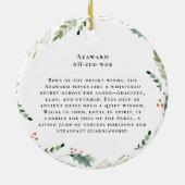 Azawakh Waterverf Dog | Monogram Keramisch Ornament (Achterkant)