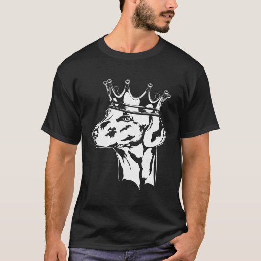 Azawakh with crown dog greyhound mom t-shirt (Voorkant)