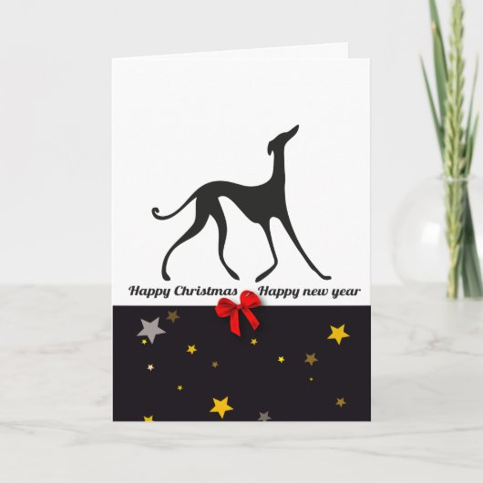 Azawakh YIN Vrolijk feesten Feestdagen Kaart (Voorkant)