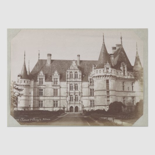 Azay le Rideau Château Decoupage Renaissance Tissuepapier (Voorkant)
