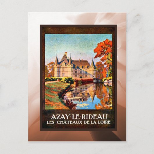 Azay les rideauu, Chateau de Loire Briefkaart (Voorkant)