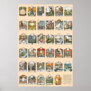 Azbuka (Alphabet) van Alexander Benois Poster