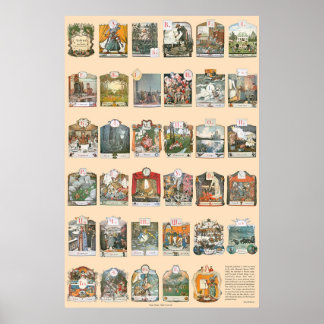 Azbuka (Alphabet) van Alexander Benois Poster