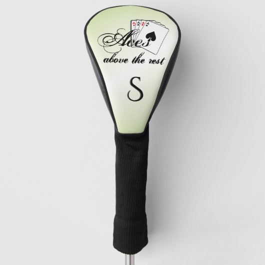 Azen boven de rest Initial Groen Initial Golfheadcover (Voorkant)
