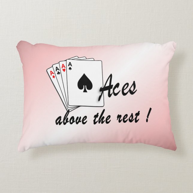Azen Boven de Rest Rood Accent Kussen (Voorkant)