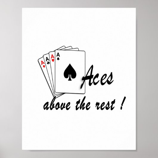 Azen Boven de Rest Wit Poster (Voorkant)