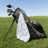 Azen in een laagpatroon, golfhanddoek (Groen)
