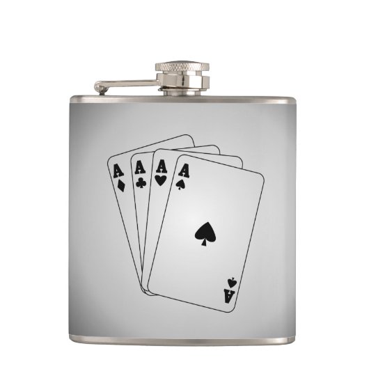 Azen Pokerhand Heupfles (Voorkant)