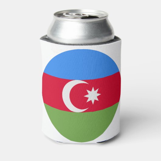 Azerbaijan Flag Blikjeskoeler (Blikje Achterkant)
